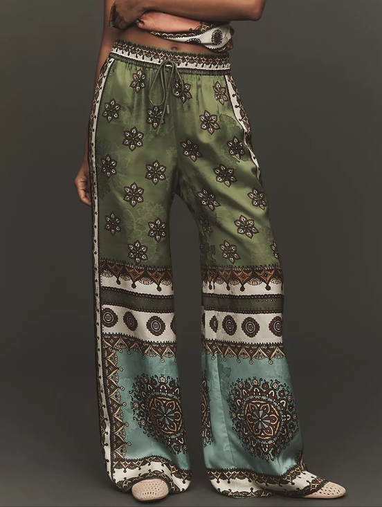 Alemais Pants - ALEMAIS Contina Wide-Leg Jacquard Pants